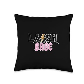 Lash Babe Lash Artist Eyelash Lash Tech Lash Throw Pillow