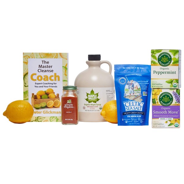Maple Valley 10 Day Organic Master Cleanse Lemonade Detox / Kit with Peter Glickman Master Cleanse Coach Book