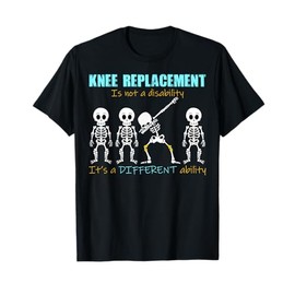 Knee Replacement Surgery Tee Unisex T-Shirt Black Small Knee Replacement Recovery ACL Surgery Arthroplasty Graphic Novelty Tee