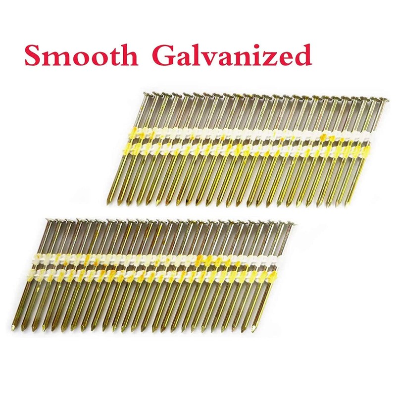 BHTOP 3 1/4 Inch Framing Nails, 21 Degree Bright Smooth