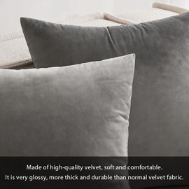 MIULEE - Funda de cojín cuadrada decorativa de terciopelo suave para sofá, recámara, coche, 12 x 20 pulgadas, 30 x 50 cm