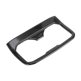 REPAIROCK 1 Pcs Armrestbox Rear Cup Holder Cover Trim for Toyota Tacoma 2016-2023 Rear Seat Armrest Cup Holder Cover Trim Carbon Fiber Pattern ABS Black