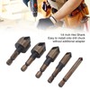 5 Pcs Countersink Drill Bit 1/4in 3/8in 1/2in 5/8in 3/4in