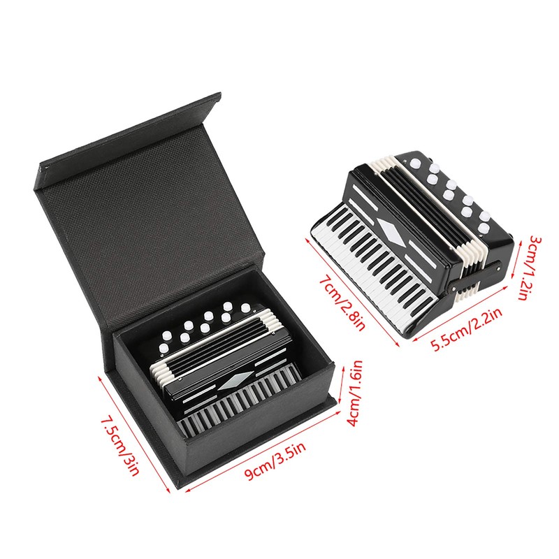 Dekaim Miniature Accordion Model, Mini Music Ornaments, Craft Home Decor,