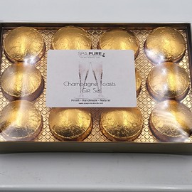 Gift Set Bath Melts, USA Made, Natural Ingredients, Ultra-Moisturizing, with Coconut Milk Moisturizing Face Mask, Gift Ideas (12 Count) Pack of 1 (Champagne Toasts)