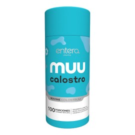 Entera | MUU Calostro Bovino 200 g en Polvo | Calostro 20% IgG | Origen Bovino | 100 Porciones