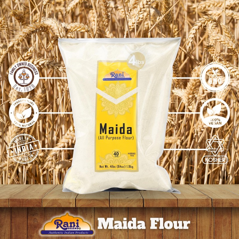 Rani Maida Flour (Indian All Purpose Flour) 64oz (4lbs) 1.81kg