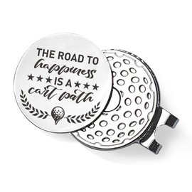 QVUXZ Golf Ball Marker Gifts for Men Women Golfers, Golf Lover Birthday, Golfing Gifts for Boyfriend Him, Valentine's day Golf Gift for Husband Boyfriend, The Road to Happiness