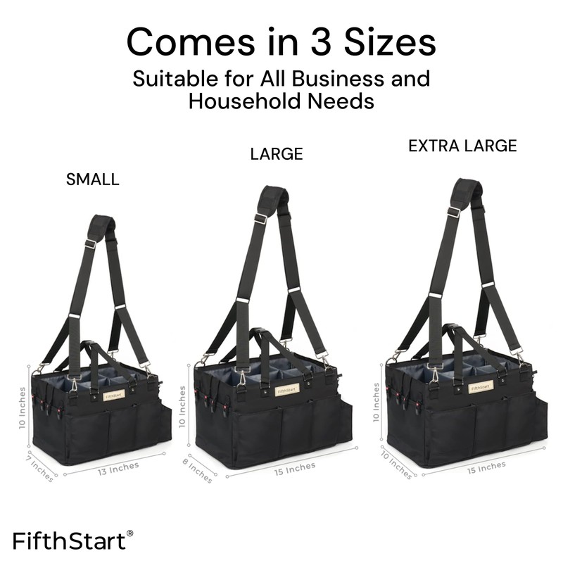 FifthStart Multiuse Cleaning Caddy w/Waist & Shoulder Strap - 9