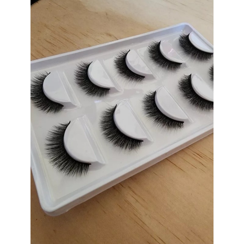Pestañas naturales 5 Pares De Pestañas Postizas Faux Mink 3d