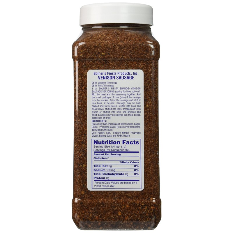 Bolner's Fiesta Venison And Other Game Meat Sausage Seasoning, 24