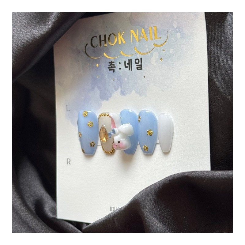 CHOK: 01 Rabbit in Wonderland Handmade Nail - Coffin /