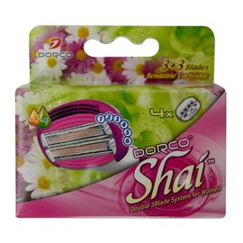 Dorco doruko shai3 + 3 Women's Replacement Blade Razor with 3 Blade + 3 Piece