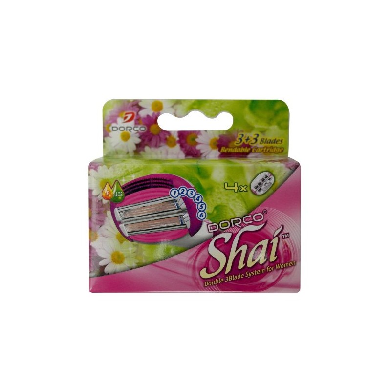 Dorco doruko shai3 + 3 Women's Replacement Blade Razor with 3 Blade +