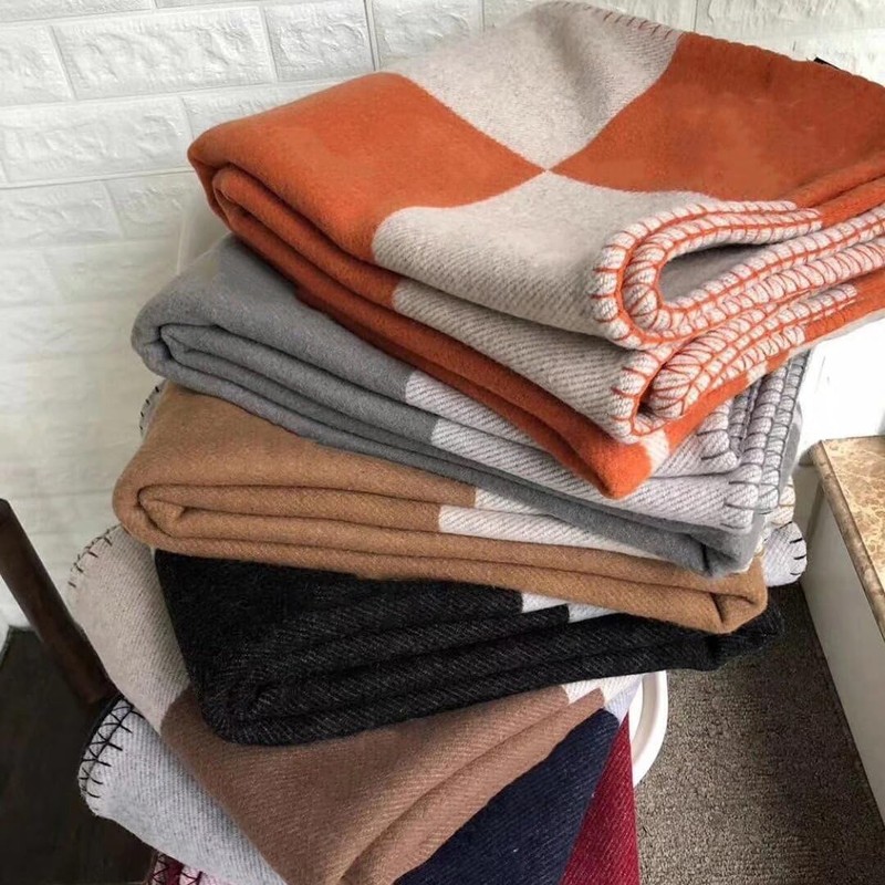 H Blanket Soft Cashmere Fleece Plaid Throw Blanket, All Season