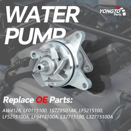 Yongtoparts AW4126 Water Pump Kit Compatible with Ford EcoSport Edge Explorer Focus Fusion, Mazda 3 5 6 B2300 Tribute, Lincoln MKT MKC MKZ, Mercury Mariner 2.0L 2.3L 2.5L L4 Replace OE LF5215100A