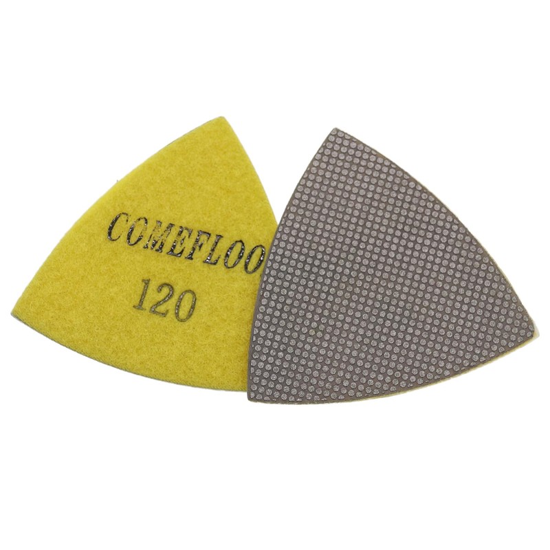 Triangular Diamond Polishing Pads for Corner Edge, Electroplated Sanding Pads