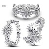 TOFBS Sun and Moon Rings Set 925 Silver Stackable Sky