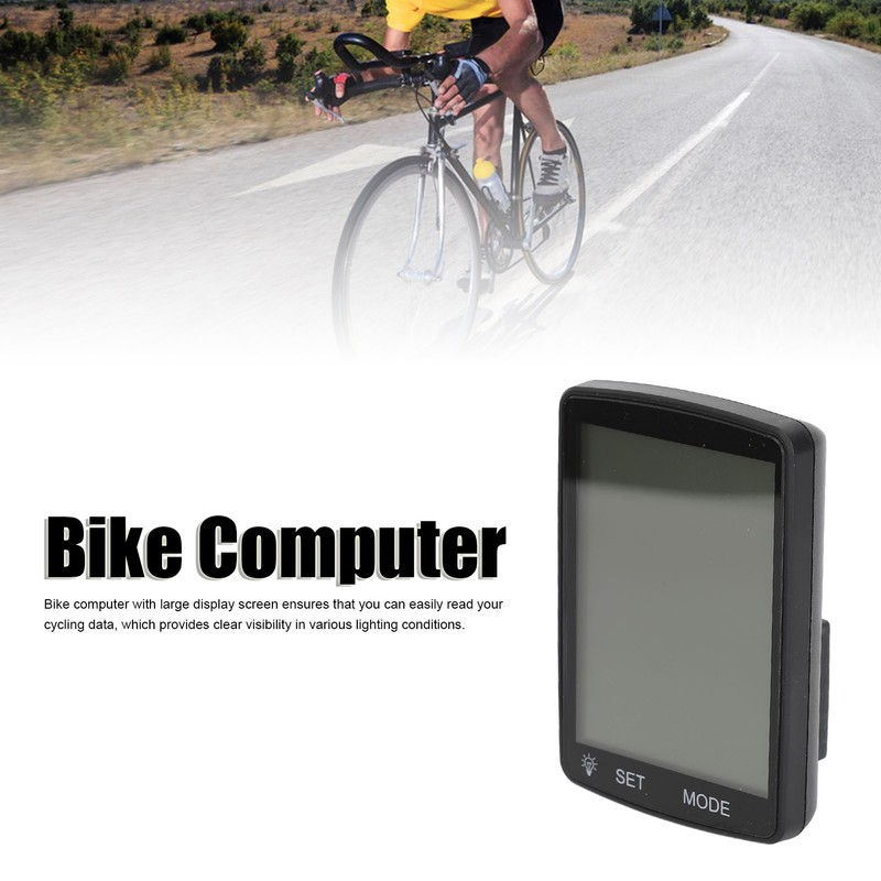 Bike Computer Waterproof LCD Backlight Display Speed Meter Cycling Odometer
