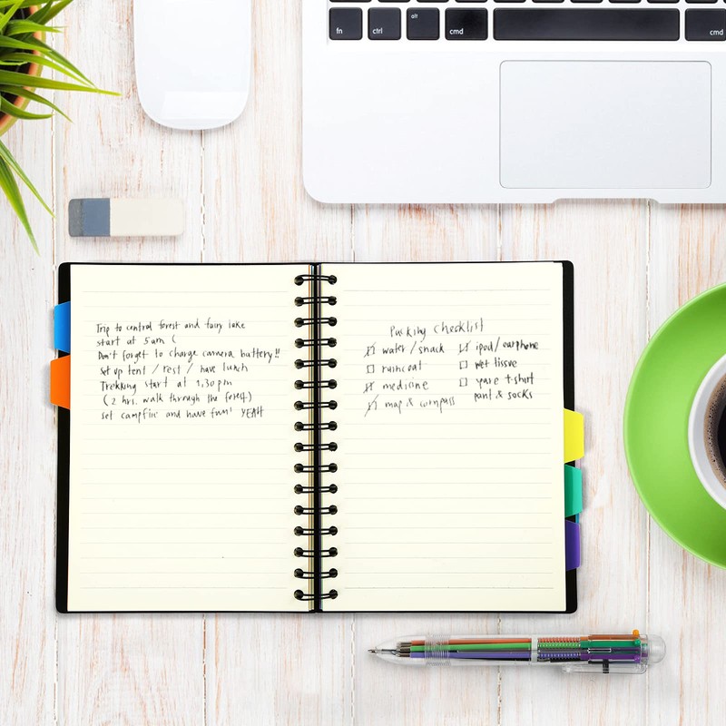 Kesote Subject Notebook with Multicolor Pen, Wire Bound Notebook 300