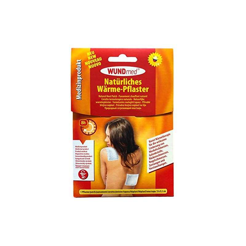 3 x Wundmed Natural Heat Plasters Lasts up to 8