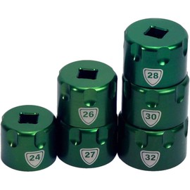 Abbey Bike Tools Suspension Top Cap Sockets Green, 32mm