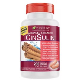 trunature Advanced Strength CinSulin 200 Vegetarian Capsules EXP 3/27