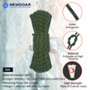 NewDoar Static Climbing Rope 6mm Accessory Cord Rope,for Arborist Tree,