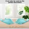 YOUDMEARUD Decorative Ceramic Dolphin Toilet Bolt Covers with Flower-Shaped Push