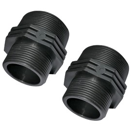 AERZETIX - C51985 - Set of 2 reducers for screwing in male/male - thread 2"x1 1/2" - made of plastic - reducing nipple with thread connection - PN 6 bar