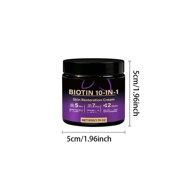 2PCS Biotin 10-in-1 Skin Restoration Cream, Professional Skin Treatment Cream,