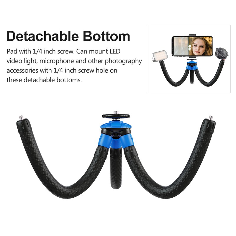 APEXEL APL-JJ07 Detachable Flexible Octopus Tripod Portable Mini Travel Mobile