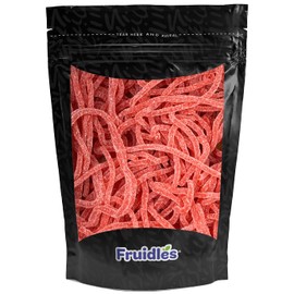 Fruidles Sour Strawberry Licorice Laces - Sour Licorice Candy - Sold by the Pound (2 Pound Total of 32 Oz)