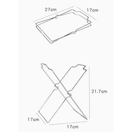 Garbage Bag Stand for Kitchen, Kitchen, Desk, Foldable, Tabletop, Stainless Steel, Disposable