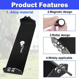 GLKTRS Archery Arrow Spinner Tester, Black Alloy Arrow Squaring Tool, Fine Workmanship and Compact Size of Archery Straightness Detector, Arrow Spinner for Detect The Straightness of The Arrow