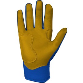 BRUCE BOLT Batting Gloves Original Series Short Cuff, Royal Blue Baseball Gloves, Extra Large Size