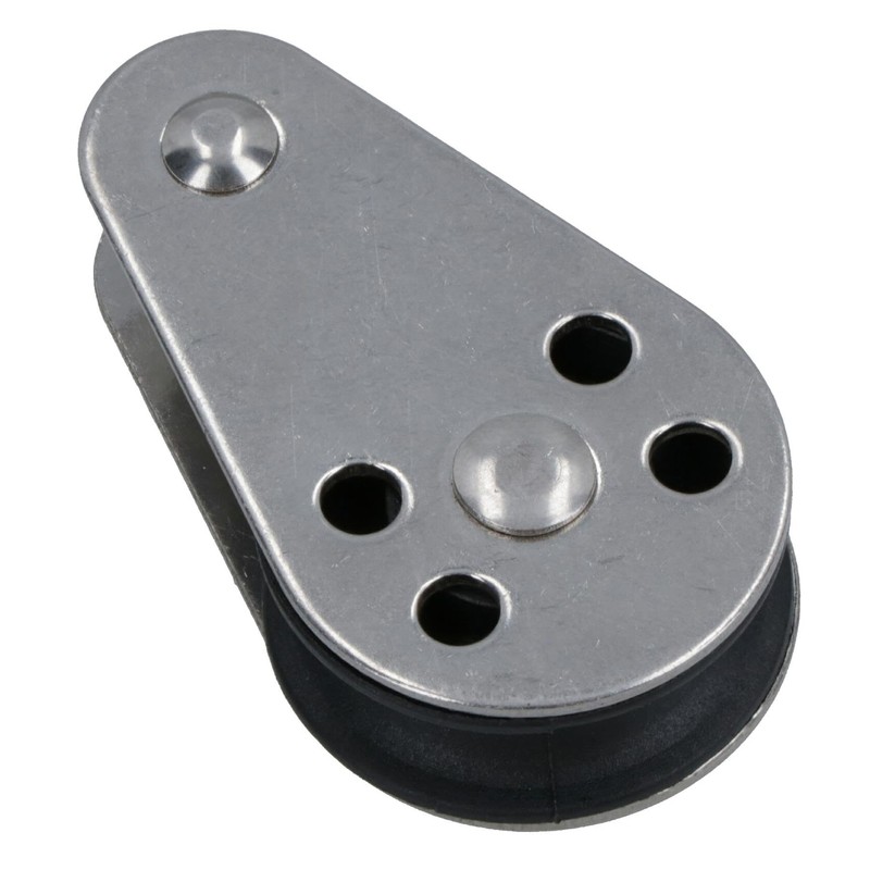 Marine Pulley Block with Fixed Pin 26mm Diameter Nylon Wheel