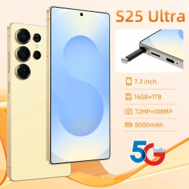 Free Shipping New Ultra S25 Ultra 5g Phone 16gb+1tb Global Edition Original Android 13Smartphone in English Mobile Phonescolor: Gray, ram: 12g, storage capacity: 512GB, plug: EU