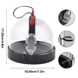 MUYG Portable Hamster Cage Travel Bag, High Permeability Hamster Travel Carrier with Water Bottle Small Pet Hamster Travel Carrier Cage for Hamster Gerbils Mice Hamster Guinea Pigs Sugar Glider(Black)