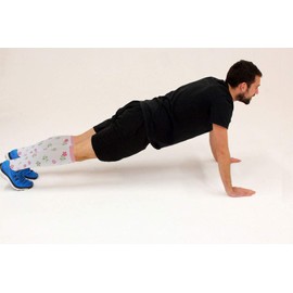 Dr. Shams 6 Pairs Pack Graduated Colorful Travel Athletic Cotton Compression Knee High Socks (6 Pairs Assorted, L/XL)