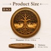 8PCS Wooden Coasters, Coaster Set with Tree Design for Home