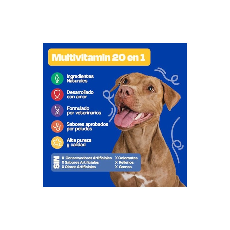 Dogelthy Multivitamínico 20 en 1 para Perros
