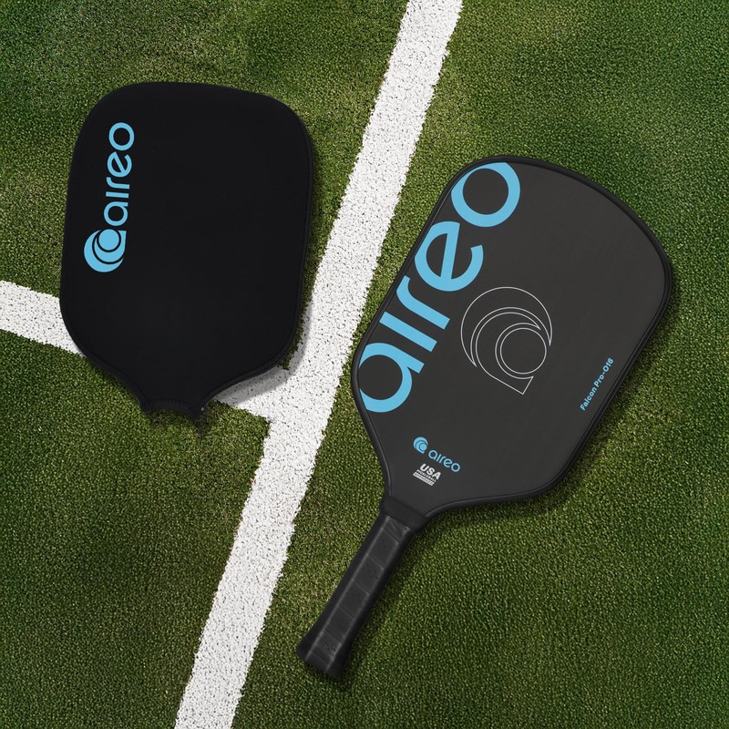 AIREO Falcon Pro O-16 Pickleball Paddle | Raw Carbon Fiber