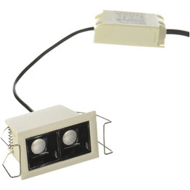 Tecnolite Lámpara Downlight LED 4 W - 2 Fuentes de Luz, Empotrable en techo, Luz Suave Cálida, 100 - 277 V, IRC 90, LED integrado