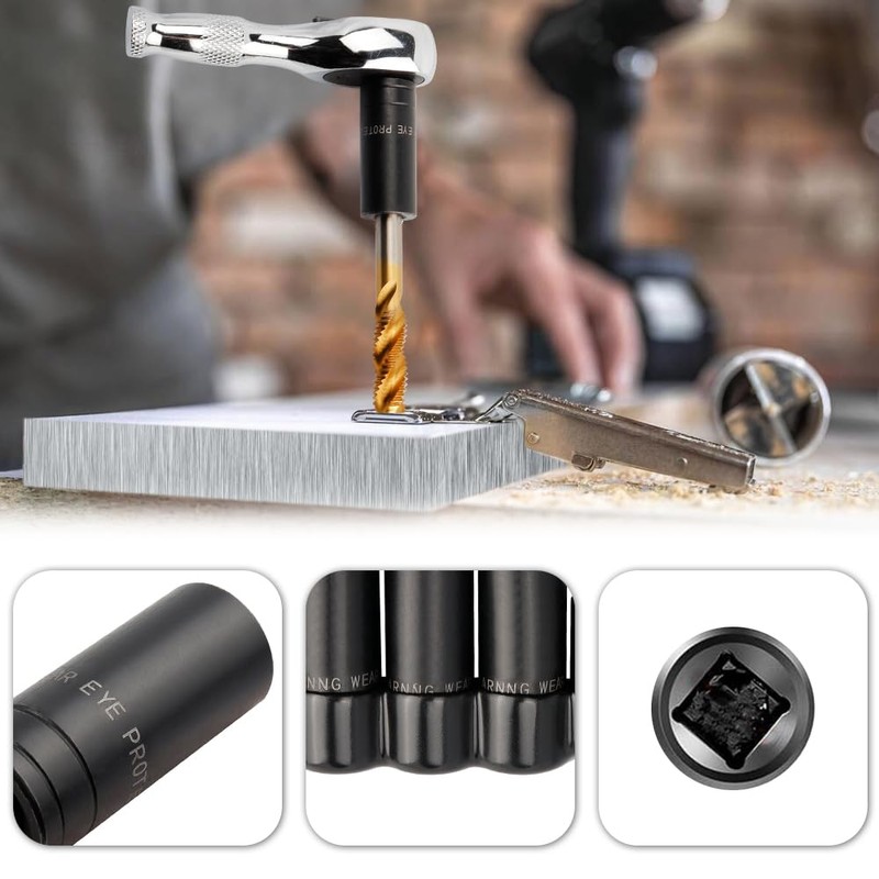 Mesee 9 Piece Tap Socket Set, 1/4 Inch & 3/8