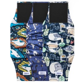 Washable Dog Diapers Male Reusable, Premium Belly Bands for Male Dogs Small, Pack of 3, High Absorbing Small Male Dog Pee Wraps for Doggie in Incontinence or Excitable Urination and Training(S)