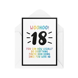 You Can Now Legally Do Things Funny 18th Birthday Cards For Him Her Banter 18 Teens Friends Son Daughter CBH621