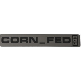 24Designs Compatible E85 Ethanol Corn Fed Badge Emblem Silver Black Stick-on Anywhere Flat