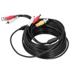 Portable CCTV Cable 3-In 1 Video Audio Power Cord BNC+RCA+DC