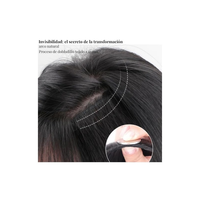 Extensiones Clip Invisible Onduladas, Juego de 2 Piezas (45cm y